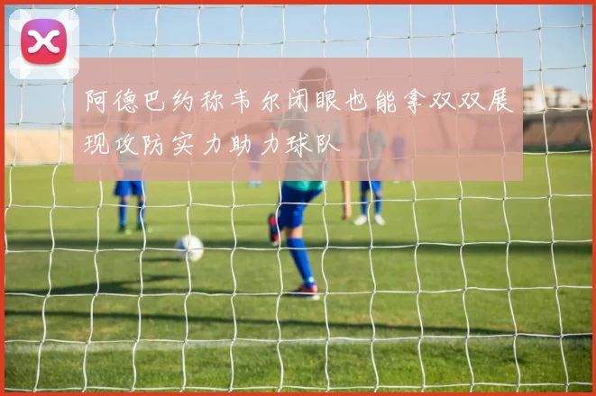 阿德巴约称韦尔闭眼也能拿双双展现攻防实力助力球队